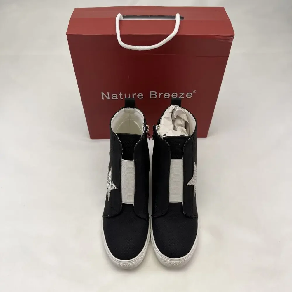 Nature Breeze Ankle‎ Boots Star Design Black Women's 8.5 Dale 10 Hi